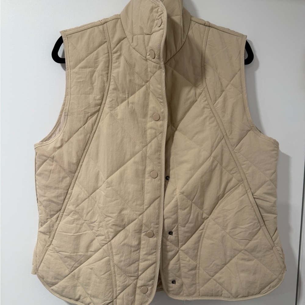 Women's Quilted Tan Vest